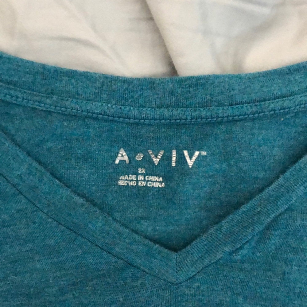 Ava and Viv teal t shirt